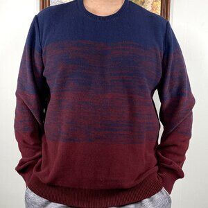 J. Ferrar SLIM Knit Sweater Top Men's XL Crew Neck Multicolor Gradient